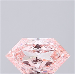 Picture of Lab Grown Diamond 10.03 Carats, HEXAGONAL with  Cut, Fancy Vivid Pink Color, VS2 Clarity and Certified by IGI