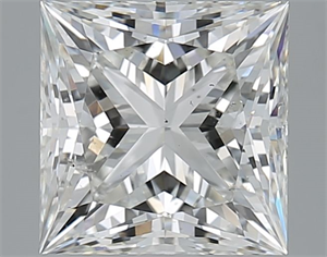 Foto Diamante Natural 2.51 quilates, Princesa , Color H, claridad SI1 y certificado GIA de