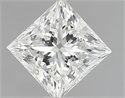 Natural Diamond 0.90 Carats, Princess with  Cut, H Color, VVS1 Clarity and Certified by IGI