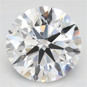 Picture of Lab Grown Diamond 3.00 Carats, Round with Excellent Cut, D Color, IF Clarity and Certified by IGI