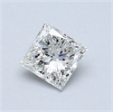 Diamante Natural 0.46 quilates, Princesa , Color F, claridad SI2 y certificado GIA