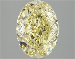 Picture of Lab Grown Diamond 3.02 Carats, Oval with  Cut, Fancy Intense Yellow Color, VS1 Clarity and Certified by IGI