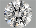 Lab Grown Diamond 1.07 Carats, Round with Ideal Cut, F Color, VVS2 Clarity and Certified by IGI