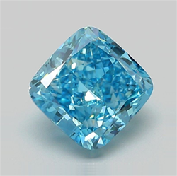 Picture of Lab Grown Diamond 2.79 Carats, CUSHION MODIFIED with  Cut, Fancy Vivid Blue Color, VVS2 Clarity and Certified by IGI