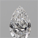 Natural Diamond 0.13 Carats, Pear with  Cut, F Color, SI1 Clarity and Certified by IGI
