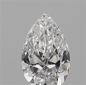 Picture of Natural Diamond 0.13 Carats, Pear with  Cut, F Color, SI1 Clarity and Certified by IGI