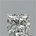 Natural Diamond 0.43 Carats, Princess with  Cut, G Color, VVS1 Clarity and Certified by GIA