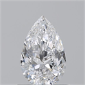 Diamante Natural 0.70 quilates, De pera , Color D, claridad SI1 y certificado GIA