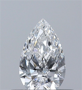 Foto Diamante Natural 0.32 quilates, De pera , Color E, claridad VVS2 y certificado GIA de