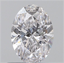 Natural Diamond 0.50 Carats, Oval with  Cut, D Color, SI1 Clarity and Certified by GIA