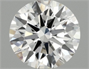 Lab Grown Diamond 1.54 Carats, Round with Ideal Cut, F Color, VS2 Clarity and Certified by IGI