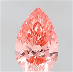 Picture of Lab Grown Diamond 2.17 Carats, Pear with  Cut, Fancy Vivid Pink Color, VS1 Clarity and Certified by IGI