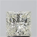 Diamante Natural 1.51 quilates, Princesa , Color J, claridad SI1 y certificado IGI