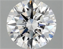 Lab Grown Diamond 1.44 Carats, Round with Ideal Cut, D Color, VVS2 Clarity and Certified by IGI