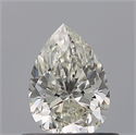 Natural Diamond 0.50 Carats, Pear with  Cut, H Color, VVS1 Clarity and Certified by IGI
