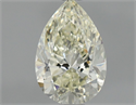Natural Diamond 0.90 Carats, Pear with  Cut, K Color, VVS2 Clarity and Certified by IGI