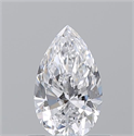 Natural Diamond 0.59 Carats, Pear with  Cut, D Color, VS2 Clarity and Certified by GIA