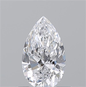 Picture of Natural Diamond 0.59 Carats, Pear with  Cut, D Color, VS2 Clarity and Certified by GIA