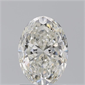 Natural Diamond 1.70 Carats, Oval with  Cut, I Color, SI1 Clarity and Certified by GIA