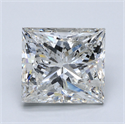 Natural Diamond 8.08 Carats, Princess with  Cut, I Color, I1 Clarity and Certified by GIA