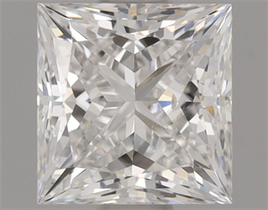 Picture of Natural Diamond 0.71 Carats, Princess with  Cut, E Color, VS2 Clarity and Certified by GIA