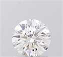 Lab Grown Diamond 1.02 Carats, Round with Ideal Cut, D Color, VS2 Clarity and Certified by IGI