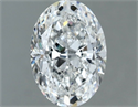 Natural Diamond 1.00 Carats, Oval with  Cut, F Color, SI1 Clarity and Certified by GIA