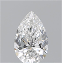 Natural Diamond 0.50 Carats, Pear with  Cut, F Color, VVS1 Clarity and Certified by GIA