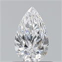 Natural Diamond 0.50 Carats, Pear with  Cut, D Color, VVS2 Clarity and Certified by GIA