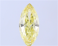 Picture of Lab Grown Diamond 3.08 Carats, Marquise with  Cut, Fancy Yellow Color, VS2 Clarity and Certified by IGI