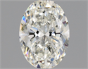 Natural Diamond 0.53 Carats, Oval with  Cut, H Color, VVS1 Clarity and Certified by GIA