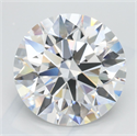 Lab Grown Diamond 4.42 Carats, Round with Excellent Cut, D Color, VVS1 Clarity and Certified by GIA