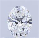 Natural Diamond 0.40 Carats, Oval with  Cut, D Color, VVS2 Clarity and Certified by GIA
