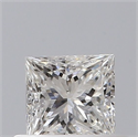 Natural Diamond 0.45 Carats, Princess with  Cut, F Color, VS2 Clarity and Certified by GIA
