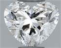 Natural Diamond 0.50 Carats, Heart with  Cut, I Color, VVS2 Clarity and Certified by GIA