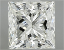 Natural Diamond 0.90 Carats, Princess with  Cut, J Color, IF Clarity and Certified by GIA
