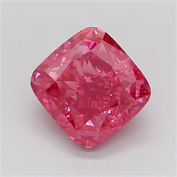 Picture of Lab Grown Diamond 3.12 Carats, CUSHION MODIFIED with  Cut, Fancy Vivid Pink Color, VS1 Clarity and Certified by IGI