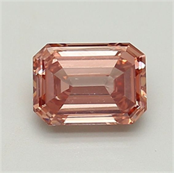 Picture of Lab Grown Diamond 1.59 Carats, Emerald with  Cut, Fancy Brown Color, VS1 Clarity and Certified by IGI