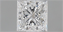 Natural Diamond 0.62 Carats, Princess with  Cut, E Color, SI1 Clarity and Certified by GIA
