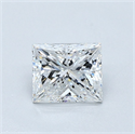 Natural Diamond 1.33 Carats, Princess with  Cut, F Color, SI2 Clarity and Certified by GIA