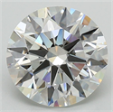 Lab Grown Diamond 3.58 Carats, Round with Ideal Cut, G Color, VS1 Clarity and Certified by IGI