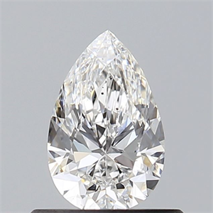 Picture of Natural Diamond 0.52 Carats, Pear with  Cut, E Color, SI1 Clarity and Certified by GIA