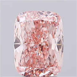 Picture of Lab Grown Diamond 3.73 Carats, Cushion with  Cut, Fancy Intense Pink Color, VVS2 Clarity and Certified by IGI
