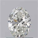 Natural Diamond 0.70 Carats, Oval with  Cut, G Color, VS2 Clarity and Certified by GIA