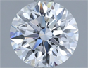Natural Diamond 1.72 Carats, Round with Excellent Cut, D Color, VVS1 Clarity and Certified by GIA