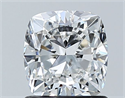 Diamante Natural 1.21 quilates, Del cojín , Color E, claridad SI2 y certificado GIA
