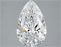 Natural Diamond 2.09 Carats, Pear with  Cut, D Color, FL Clarity and Certified by GIA
