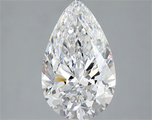 Picture of Natural Diamond 2.09 Carats, Pear with  Cut, D Color, FL Clarity and Certified by GIA