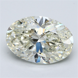 Picture of Natural Diamond 5.04 Carats, Oval with  Cut, L Color, SI2 Clarity and Certified by GIA