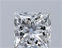 Diamante Natural 0.51 quilates, Princesa , Color F, claridad VS1 y certificado GIA